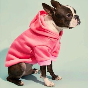 Pink Fleece Dog Hoodie